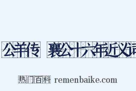 公羊传·襄公十六年近义词是什么意思的图片